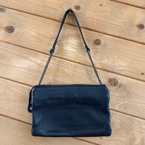 Roxbury Cow Leather Chain Strap Shoulder Bag Purse